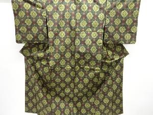 花模様織出し本場村山大島紬着物アンサンブル